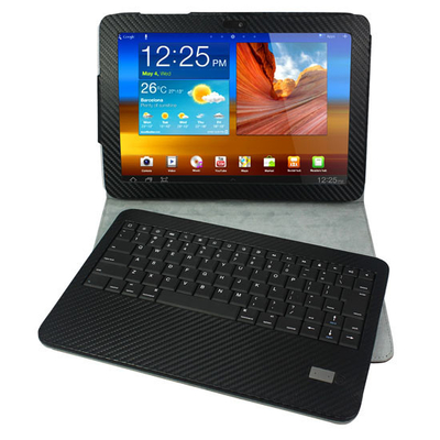 Delgado ajustable stand cuero Samsung Galaxy ficha caso con teclado Bluetooth