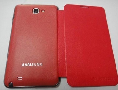 Rojo respirable hermoso de la PU de las cubiertas protectoras de Iphone para Samsung I9220