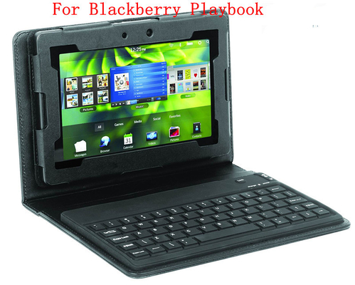 Caja de cuero protectora con estilo del teclado del silicón de la PU Bluetooth para el CE del libro de estrategias de Blackberry