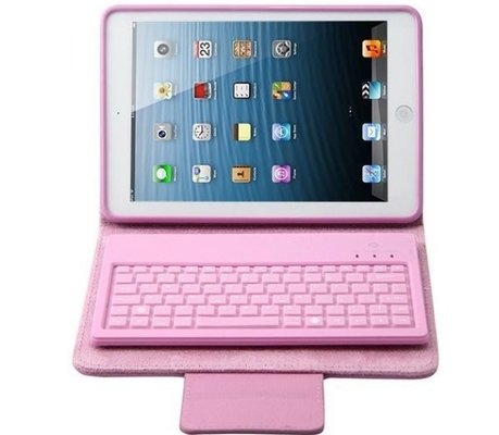 Cajas rosadas del teclado de la tableta de Bluetooth para Ipad Mini/la cubierta protectora de Ipad Mini 2
